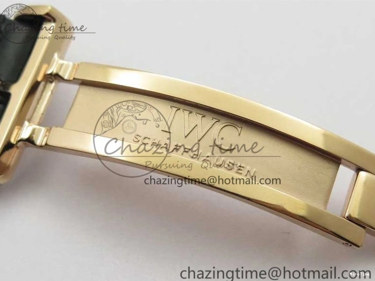 MIROTIME 0129 Elegant Portugieser Perpetual Calendar IW503302 RG V9F 1:1 Best Edition Gray Dial on Black Leather Strap A 7096